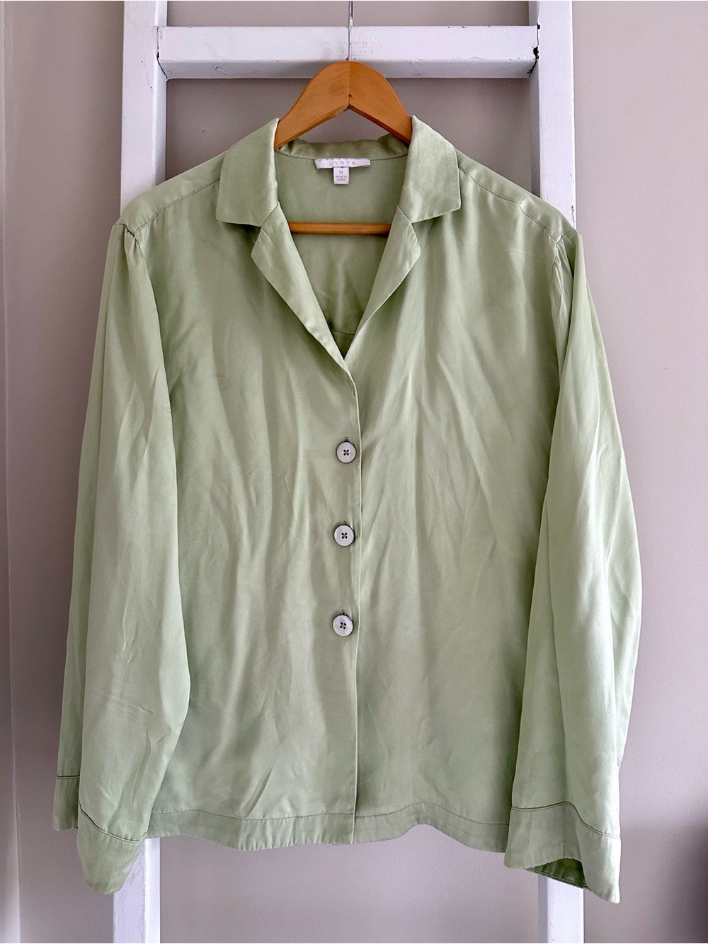 Lunya 100% Washable Silk Long Sleeve Pajama Top
